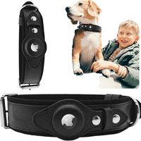 Leather AirTag Dog Collar