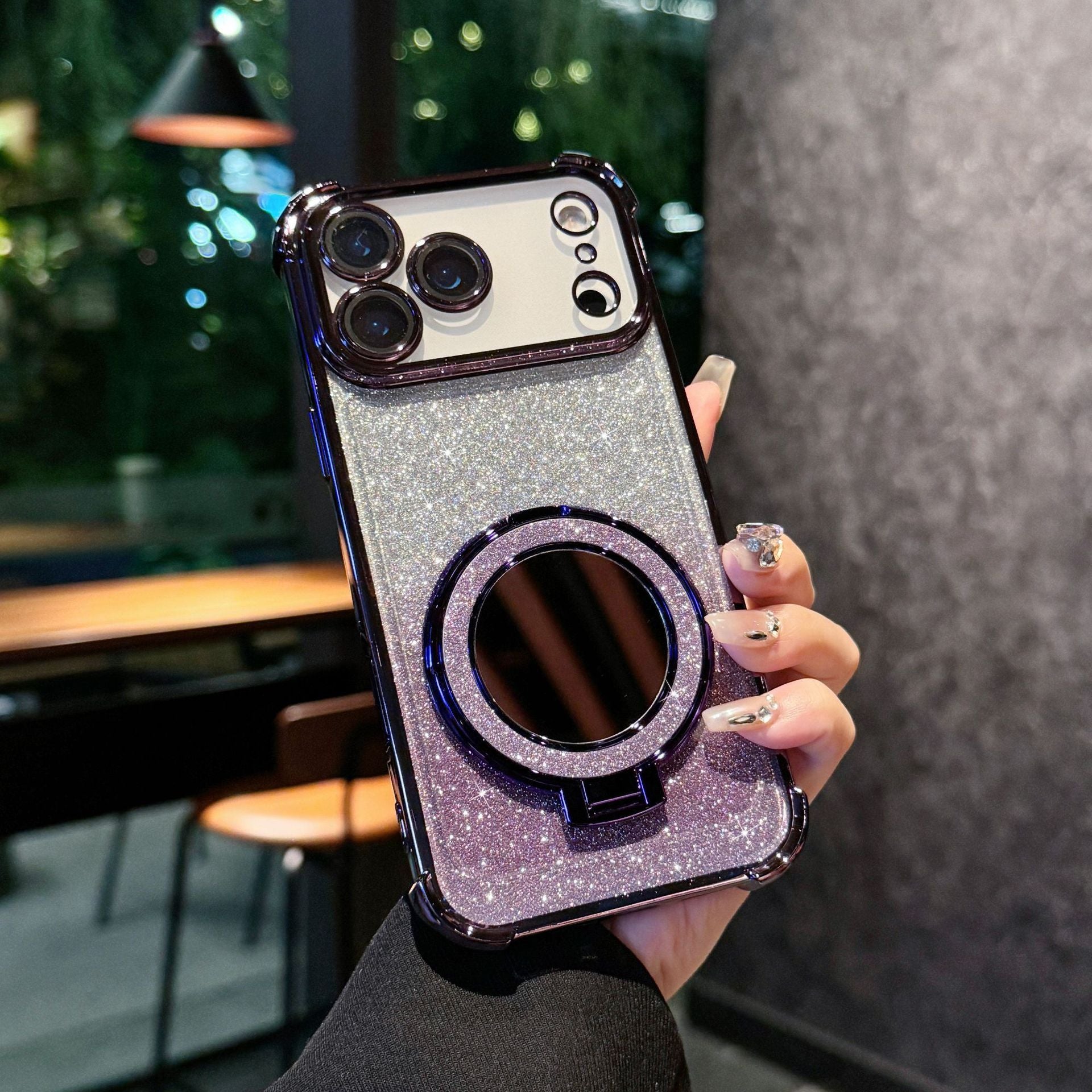 Glitter Mirror Magnetic Bracket Phone Case