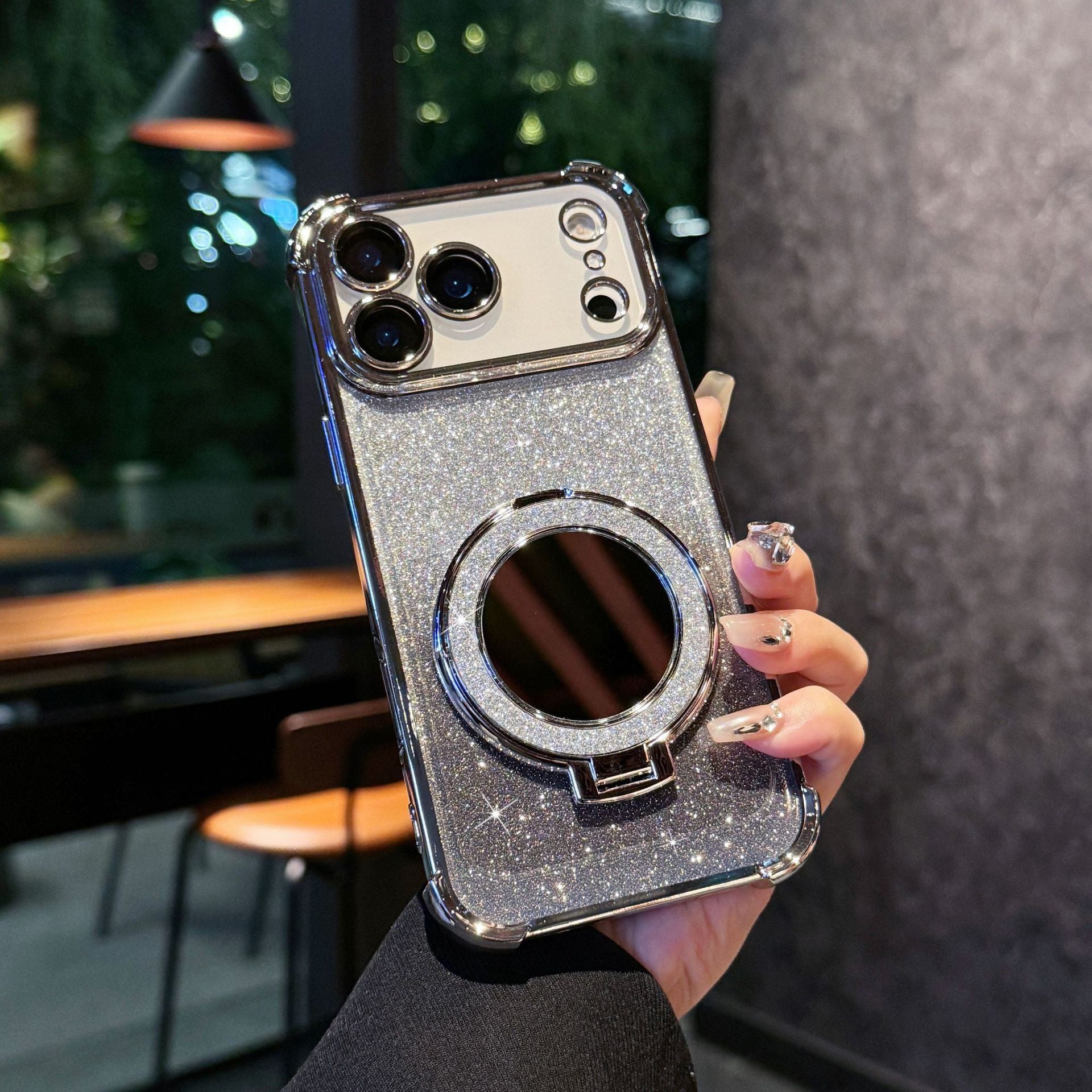 Glitter Mirror Magnetic Bracket Phone Case
